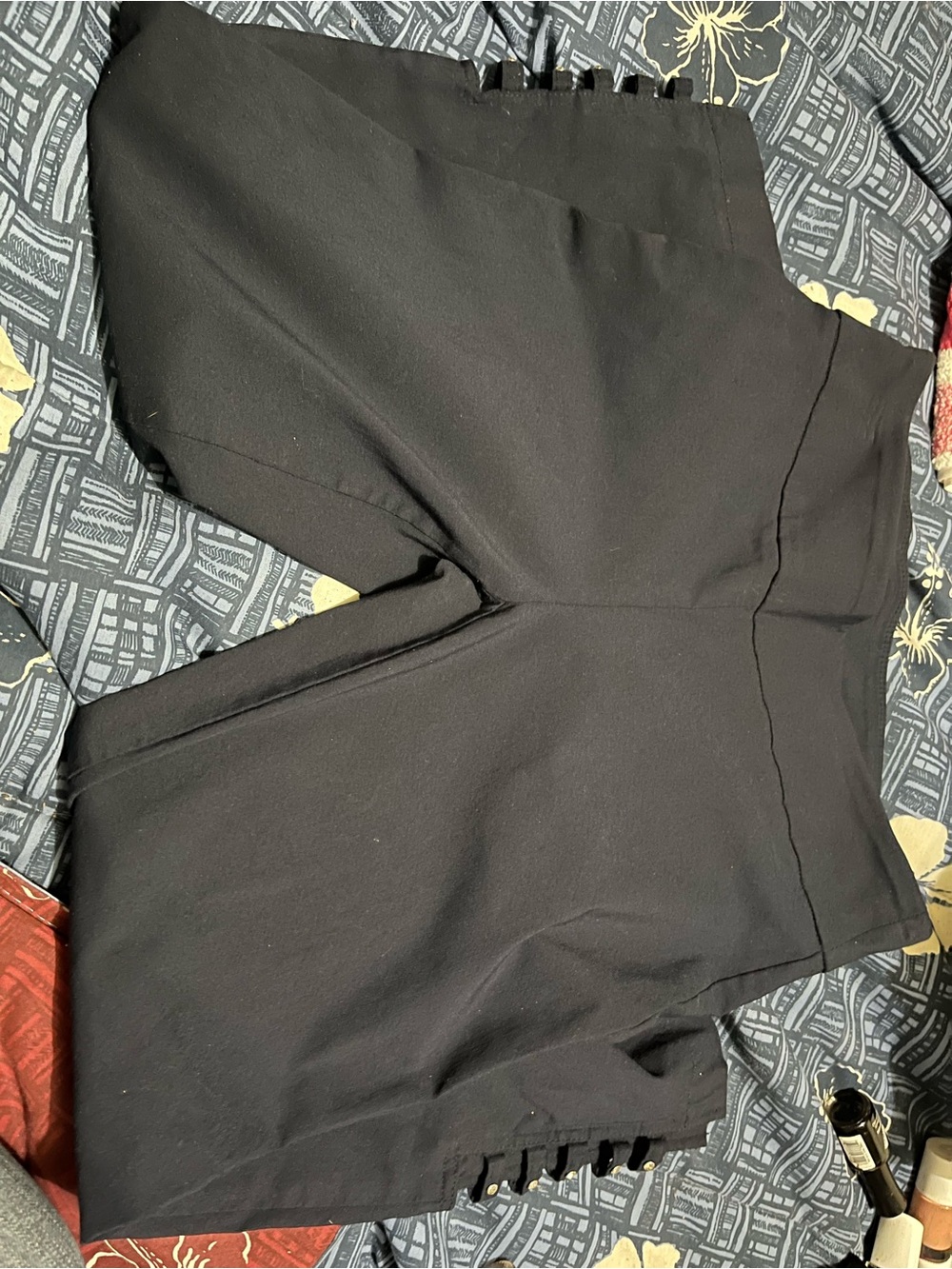 Attyre Black High-Waist Ponte Shorts with Side Cutouts